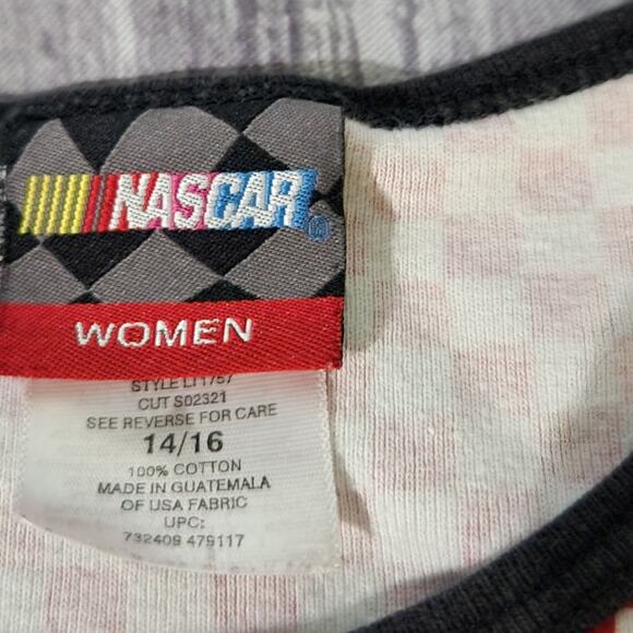Nascar Women's Track Girl Checkered Race Tank Top Sport Size 14/16 - Picture 9 of 9